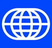 the world bank logo on a blue background